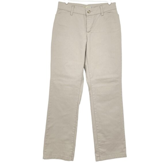 Riders Women's Chino Pants Size 8M Easy Care Straight Leg Mid Rise Stretch Beige - Picture 1 of 10